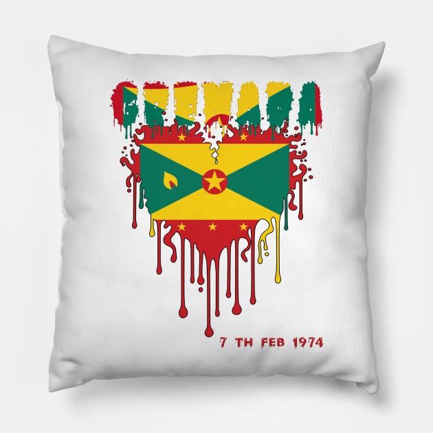 Grenada Independence Day Grenadian 50th celebration Grenada Pillow by DesignergiftsCie