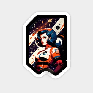 Space Pin Up Girl Magnet