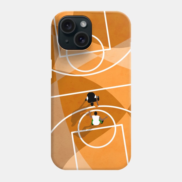 Street Basketball From Above | Aerial Illustration Phone Case by From Above