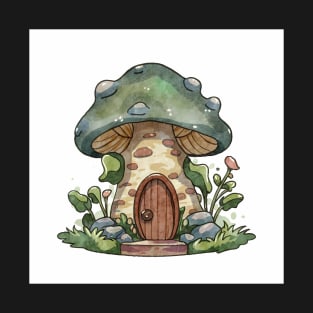 Green Mushroom Chalet T-Shirt