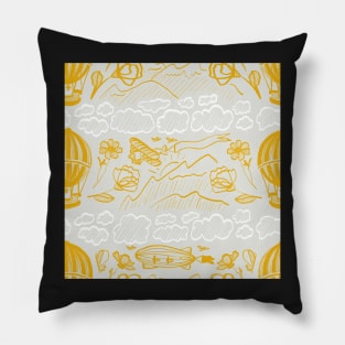 Yellow Air Travel Pillow