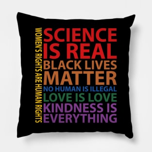 Black Lives Matter, Science is real, love is love, Black History Pillow