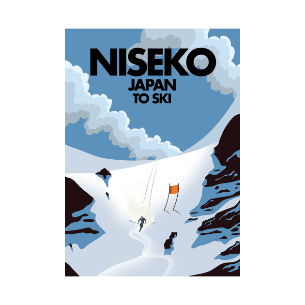 Niseko Japan ski print by nickemporium1