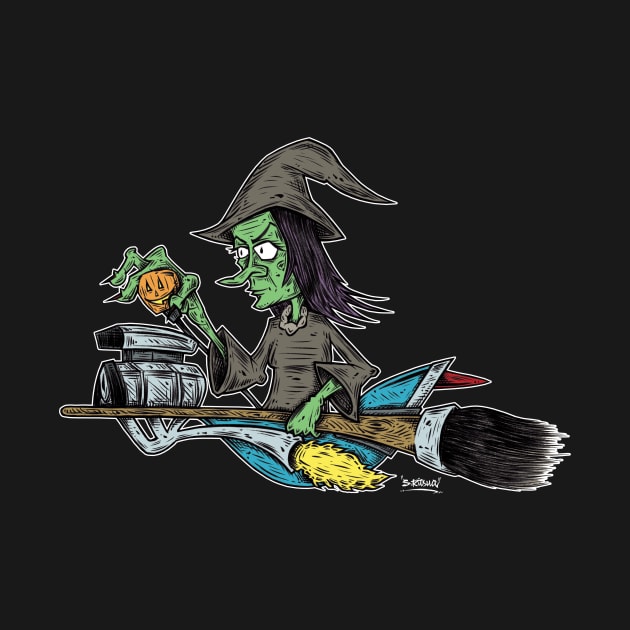 "Blown Broomstick" by PheckArt