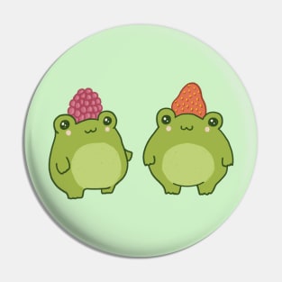 Berry Buddies Two Frog Friends, Strawberry and Raspberry Buddies Pin