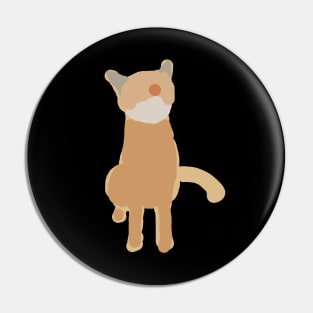 Minimal Abstract Gold Cat Pin