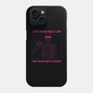 LIVE YOUR BEST LIFE DIE YOUR BEST DEATH RED AND BLUE 3D Phone Case