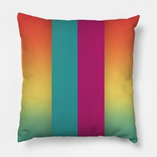 Colorful Geometric Vertical Gradient Pillow