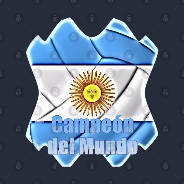 Soccer ball Argentina Campeón del Mundo by Lebihanto