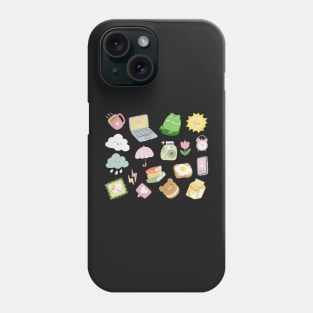 Korean Aesthetic Sticker Pack Phone Case