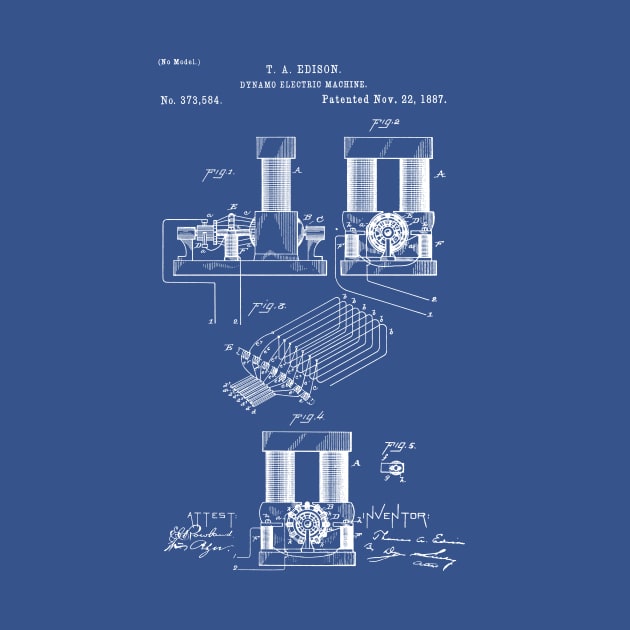 EDISON PATENT / Edison Patent 373584 Blueprint by Daniel Coulmann