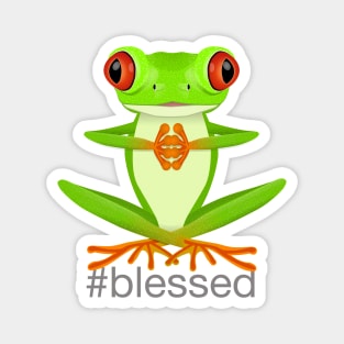 #blessed red eyed tree frog Magnet
