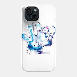 Blue cartoon hands modern and unique 3 Phone Case