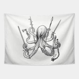 Lord of War Black and White Tapestry