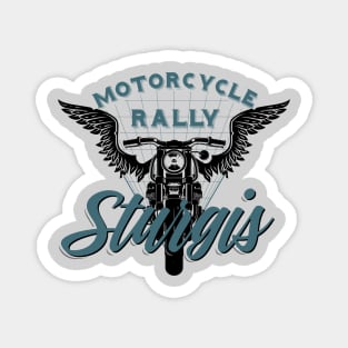 Sturgis Motorcycle Rall South Dakota - black and blue Magnet