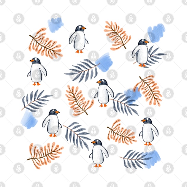 Penguins in Foliage by thewhimsicalrepose