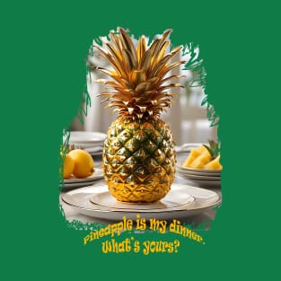 Pineapple dinner. AI generated image T-Shirt