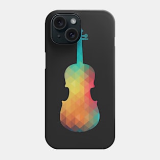 Rainbow violin silhouette Phone Case