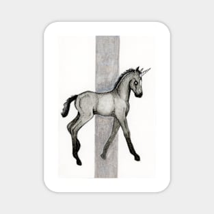 Baby unicorn (dark version) Magnet