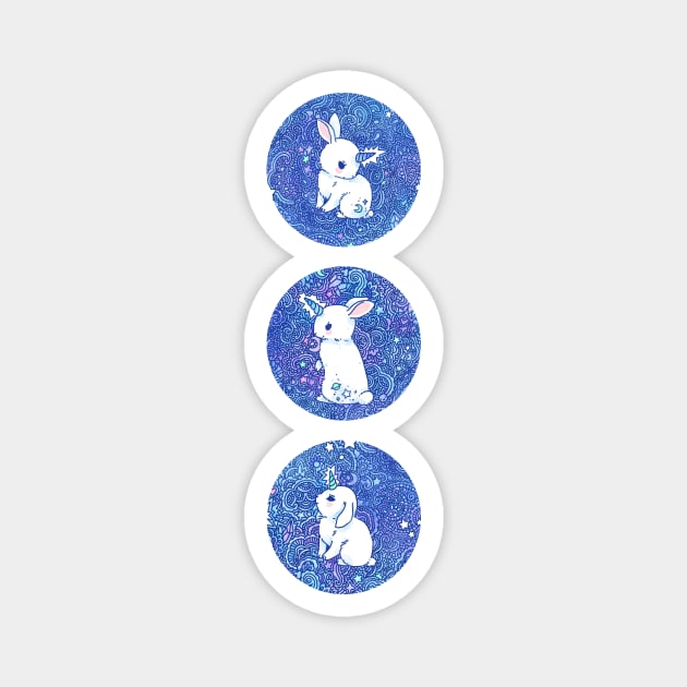 Unicorn Bunnies Magnet by Freeminds