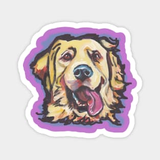 Golden Retriever Dog Bright colorful pop dog art Magnet