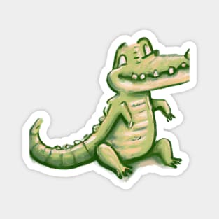 Cute Crocodile Drawing Magnet