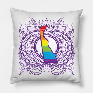 Delaware Mandala Pride Pillow
