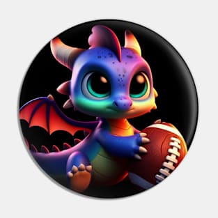 Rufie the Dragon - NFL Football #14 Pin