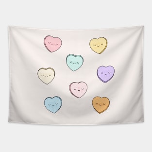 Sweet Candy Hearts Tapestry