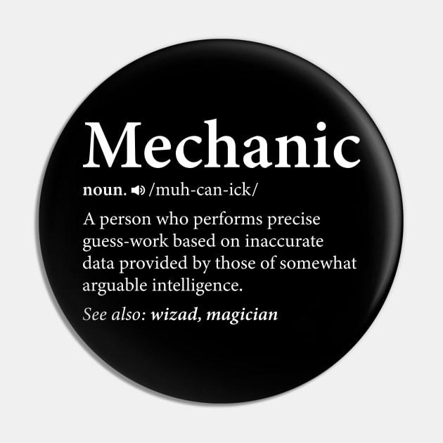 Mechanic Definition, Funny Mechanic Meaning Pin by DragonTees