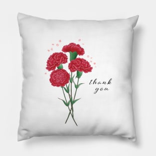 Thank You Carnation Pillow