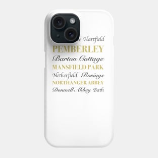 Jane Austen Locations Phone Case