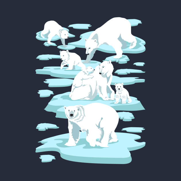 Save the Polar Bear (navy) by BessoChicca