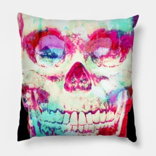 Tye Dye Skull Pillow