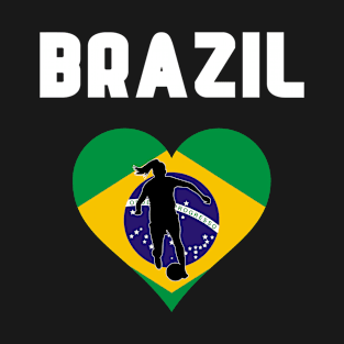 Brazil Women Football Player T-Shirt