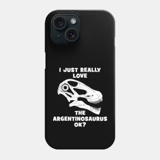 Argentinosaurus fossil skull Phone Case