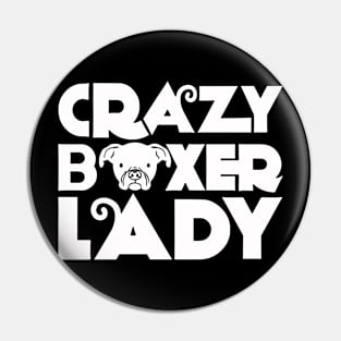 Crazy Boxer Lady Pin