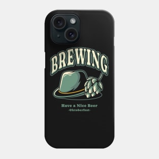 Bavarian hat and hops oktoberfest Phone Case