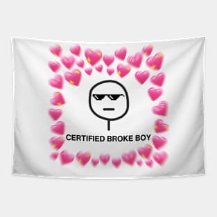 Certified Broke Boy Meme Tee Tapestry