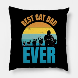 Best Cat Dad Ever Funny Cat Gift Pillow