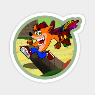 Crash Bandicoot Cartoon Magnet