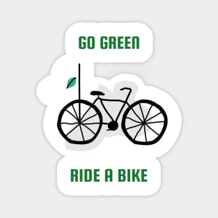 Go Green Ride a Bike Magnet