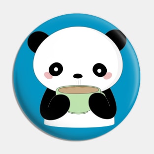 Kawaii Coffee Panda T-Shirt Pin