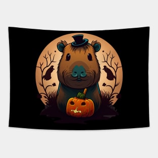 Halloween Capybara Tapestry