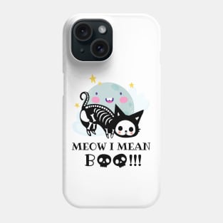 Meow i mean boo, cat halloween, cat lover Phone Case