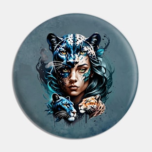 Wonderful hybrid of a woman and a panther Pin