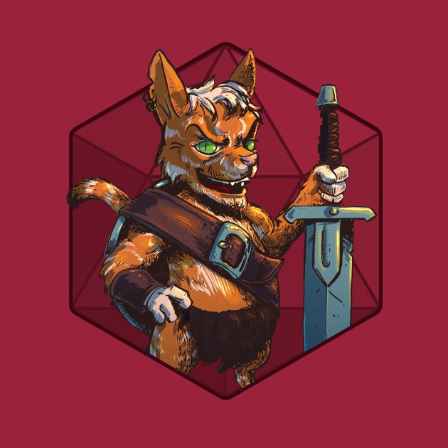 RPG cat warrior by Carlos CD