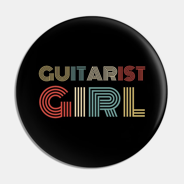 Guitarist girl retro vintage design . Perfect present for mother dad friend him or her Pin by SerenityByAlex