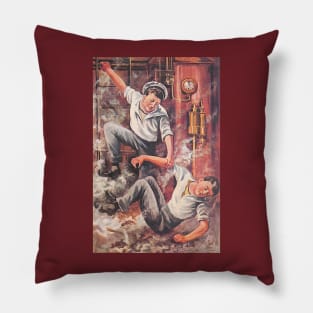 A Brave Steamship Stoker Pillow