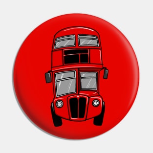 Red Vintage London Bus Pin